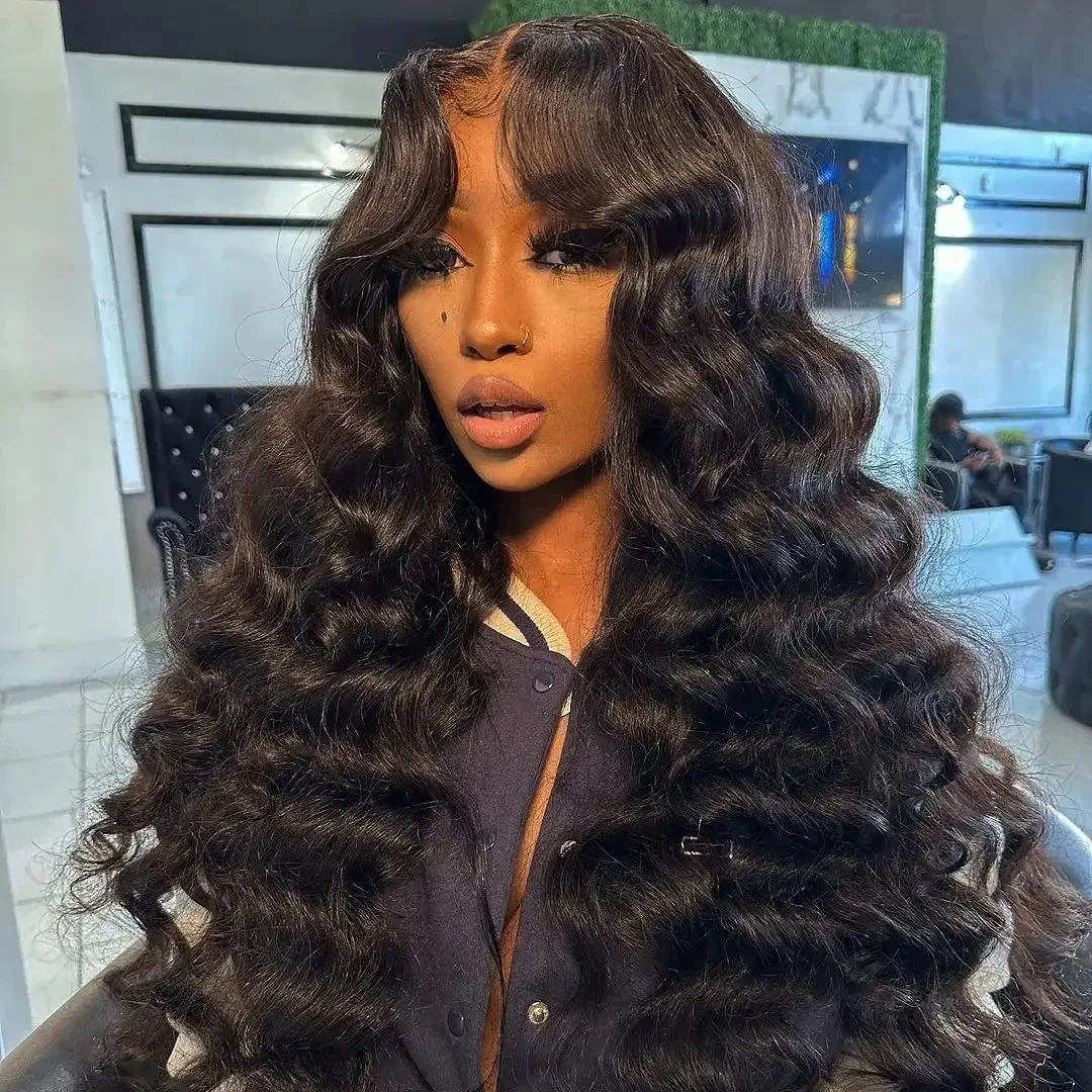 Human Hair Wig HD Transparent 30 40 Inch 180 Density 13x4 Body Wave Lace Frontal Lace Front Wigs Brazilian For Black woman