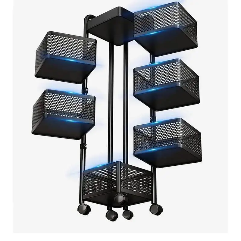Picture 3: Rotating Shelves Trolleys Kitchen Ceiling Multi-layer Trolleys Multi-functional Storage Carro De Cocina Restaurant Furiture