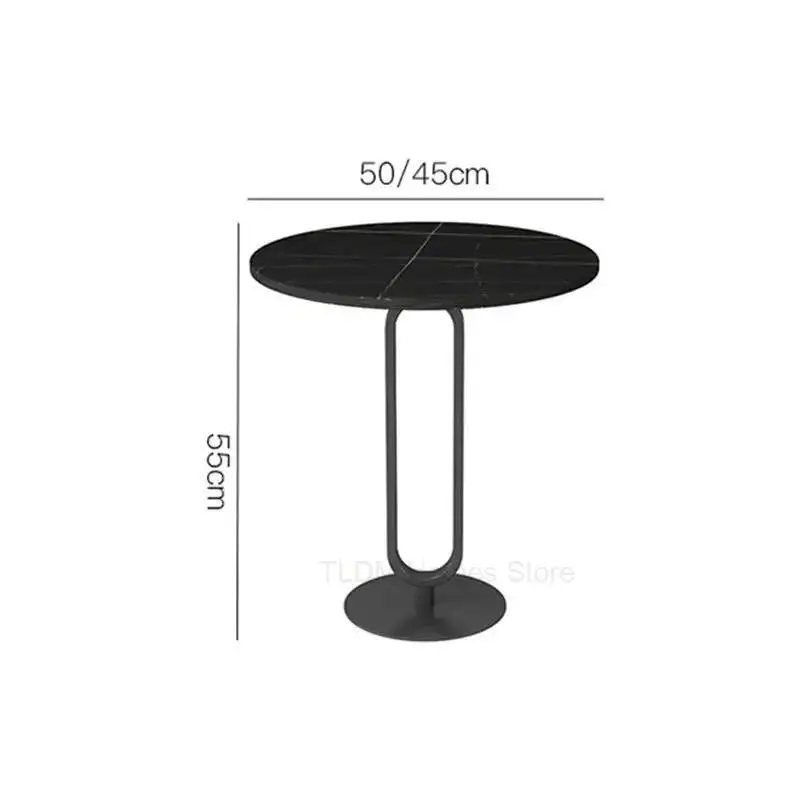 Furniture Home Table Nordic Art Iron Coffee Living Room Side Table Simplicity Leisure Creative Balcony Marble Round Coffee Table