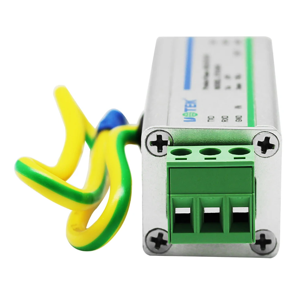 UOTEK الصناعية الصف RS-232 صواعق عازل الضوء RS232 وحدة العزلة المستوى 4 عرام حامي Imax 10KA UT-S2201