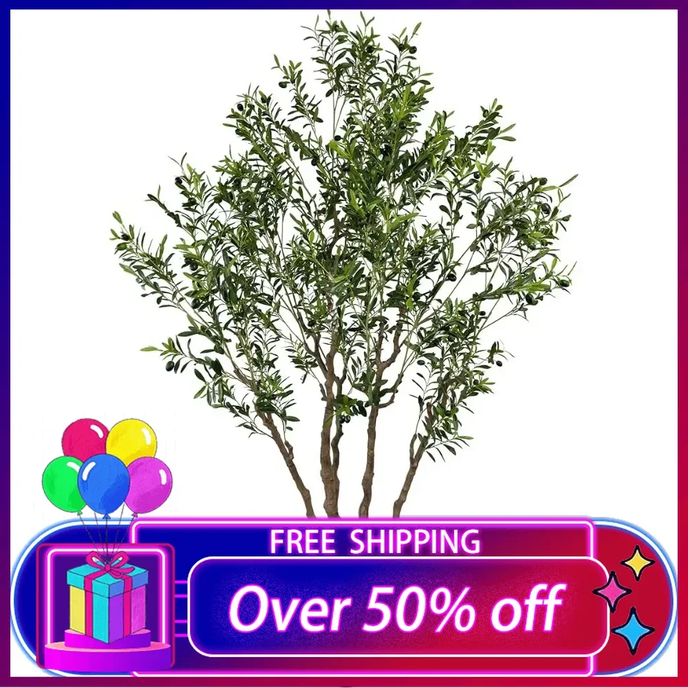 

Artificial Tree Faux Olive Tree 8ft Tall Fake Olive Plant in Pot Fake Silk Tree Faux Plants Indoor