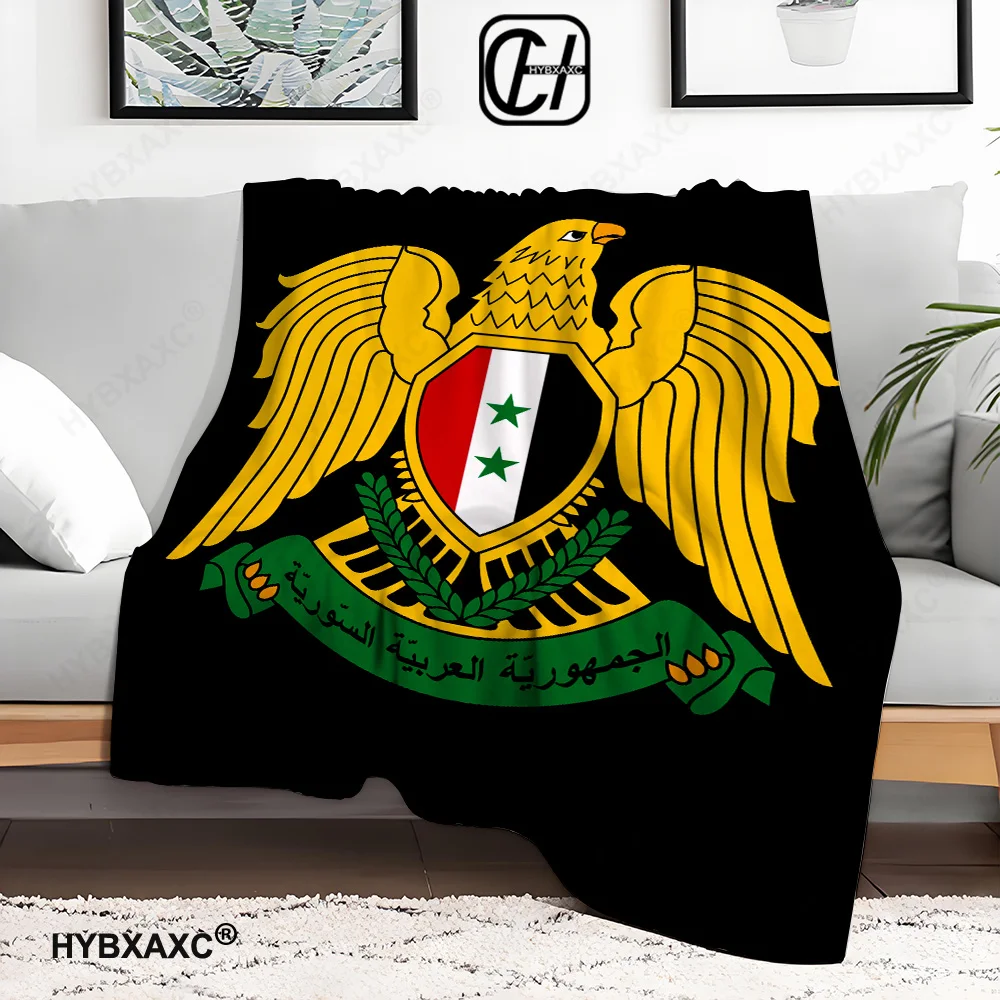 Printed Blanket Syrian Revolution Flag Picnic Blankets Warm Blanket Soft and Comfortable Blanket Home Travel Birthday Gift