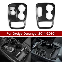 Para Dodge Durango (2014-2020) cubierta de Panel de cambio de marchas de consola central pegatina Interior de fibra de carbono accesorios de embellecedor ABS para coche