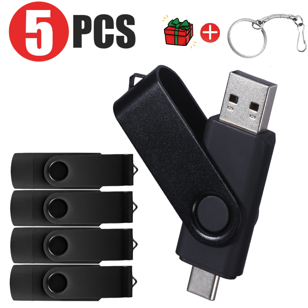 5 قطعة/الوحدة TYPE-C USB فاش محرك 64 جيجابايت 32 جيجابايت 16 جيجابايت 8 جيجابايت 4 جيجابايت 1 جيجابايت 2 جرام القلم محرك فلاش фolleisk مقاوم للماء Memoria Cel Usb Stic #2
