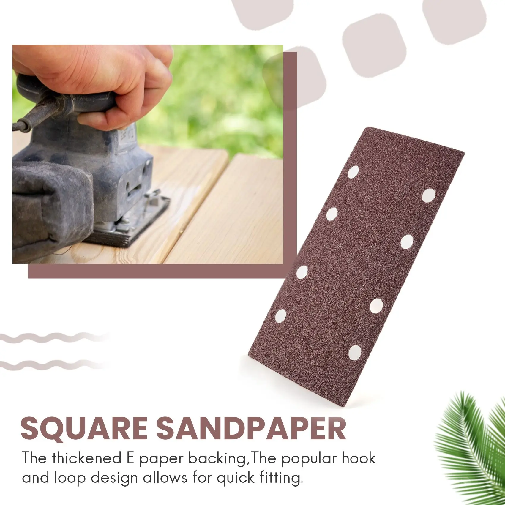 BMBY-25 Pcs Sanding Pads,Sanding Paper Hook And Loop Sand Sheet 93X185mm Punched 8 Holes Grits 40/60/80/120 Fit Sheet Orbital Sa