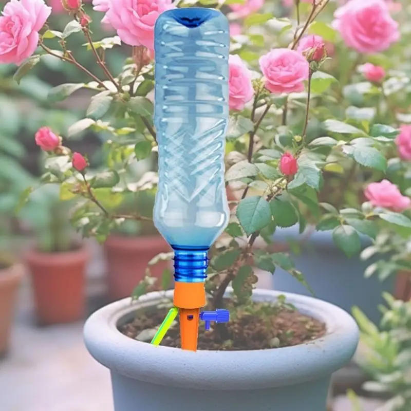 F19B 10Pcs SelfWatering Stake Adjustable Drips Control for Indoor Balcony Potted Plant
