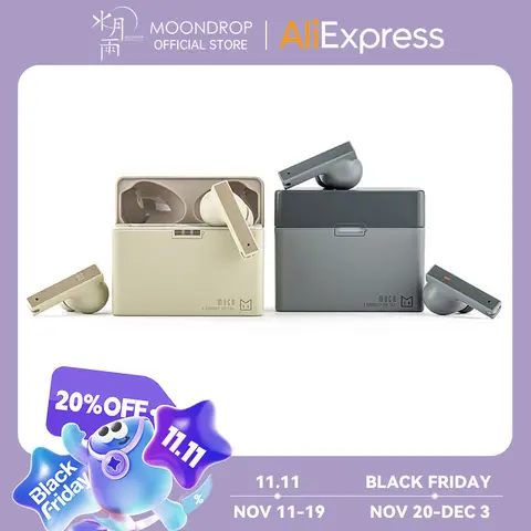 MOONDROP MOCA 이어폰 ANC TWS 낮은 대기 시간 자동 재연결 무선 충전 BASS 제어 이어폰 형 헤드폰