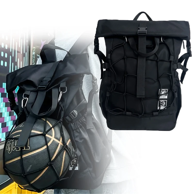 Motorcycle Backpack Men Women Waterproof Bag Full Face Helmet Backpack Rider Bag Reflective Travel Bag Basketball Bag Hiking Bag