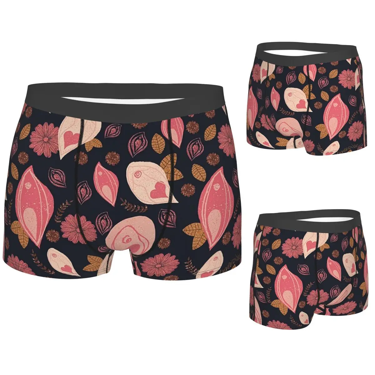 

Boxer Underpants Shorts Vulva Flower Pattern Panties Men Soft Underwear for Homme Man Boyfriend Gifts