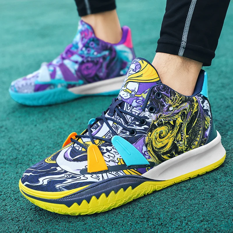 

Баскетбольные кроссовки для мальчиков, дышащая спортивная обувь, мужская нескользящая удобная спортивная обувь для тренировок в тренажерном зале с амортизацией