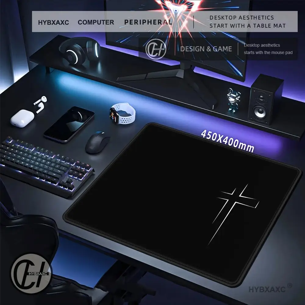 Cross Style Mouse Pad Multiple sizes Square Computer Office Game Table Mats Rubber Anti-slip Mousepads Small Decor Desk Pads