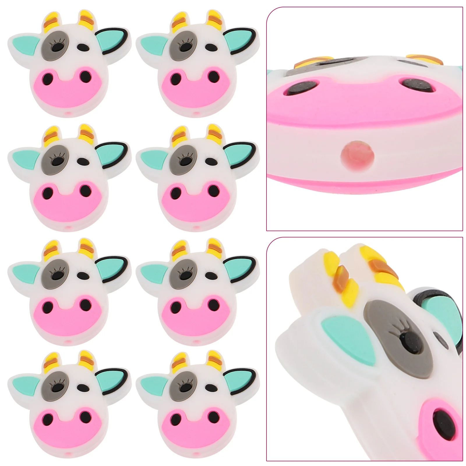 

20 Pcs Silicone Bead Keychain Beads for Keychains Colorful Silica Gel Making Kit Child