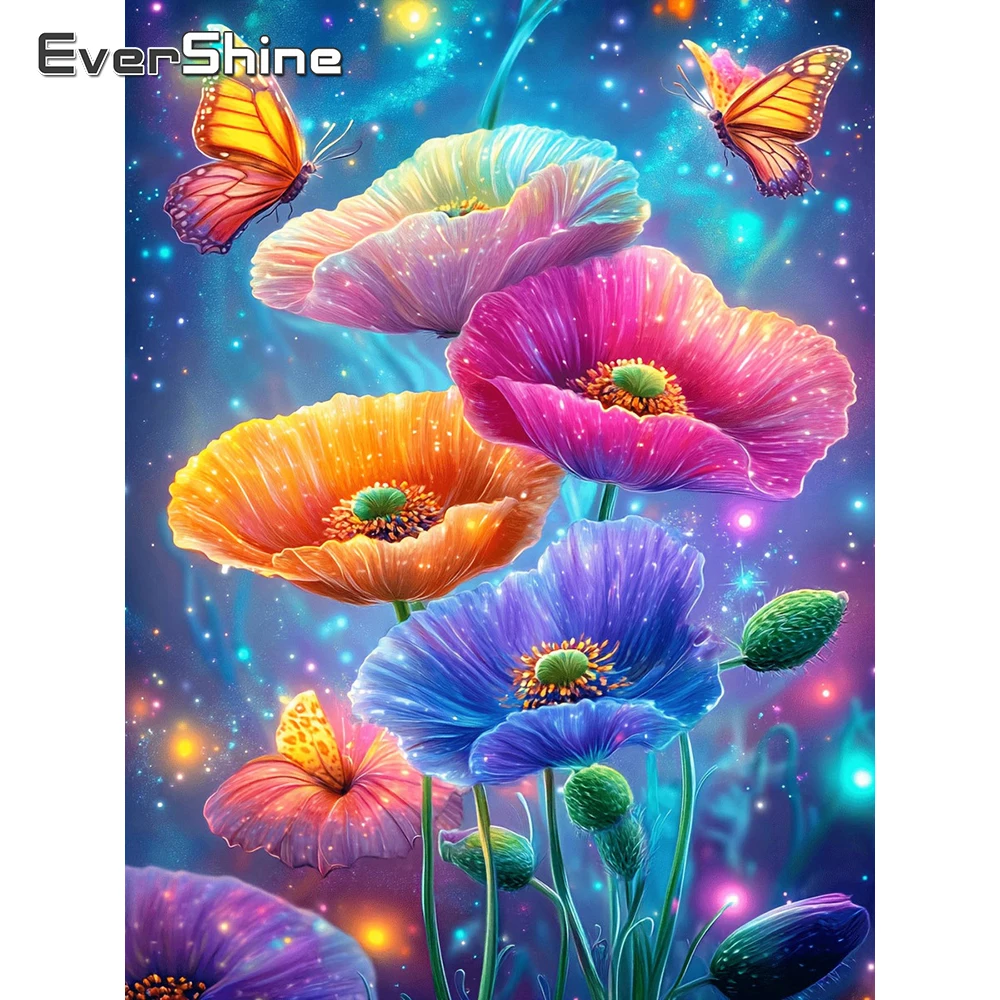 Art Craft Resin - Evershine ダイヤモンド塗装花の絵のラインストーンモザイク蝶クロスステッチ刺繍 DIY ホームリビングルームアートクラフト
