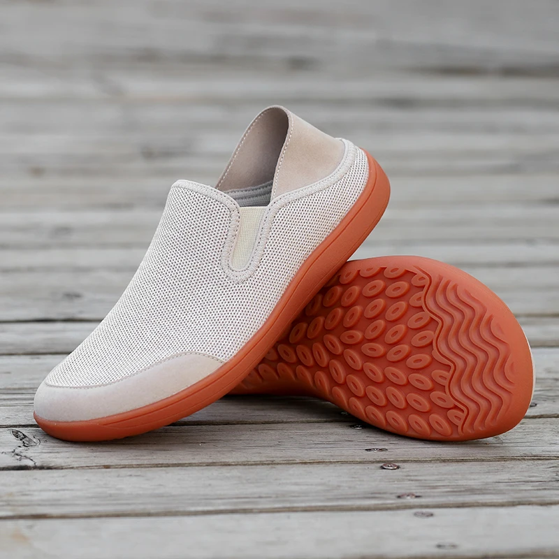 Men's Wide Toe Box Casual Shoes Non Slip Breathable Lightweight Comfort Wide Toe Fit Travel Shoes for Swollen Feet People