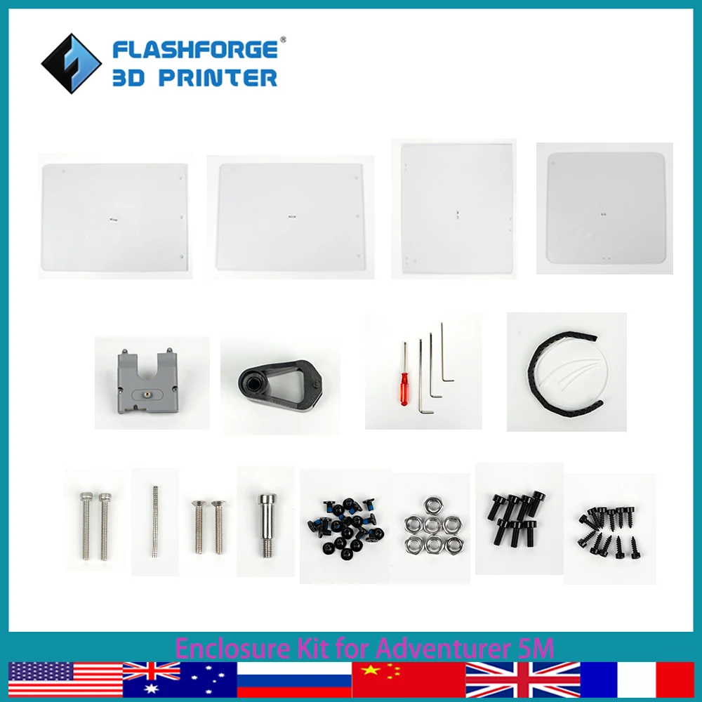 FLASHFORGE behuizingspaneelkit voor Adventurer 5M 3D-printeronderdelenset Maak het afdrukken van stilder