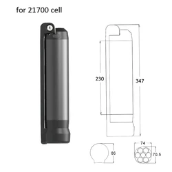 For 21700 Cell Battery Case Reention Cuttle Ebike Battery Case 24V 36V Empty Battery Box