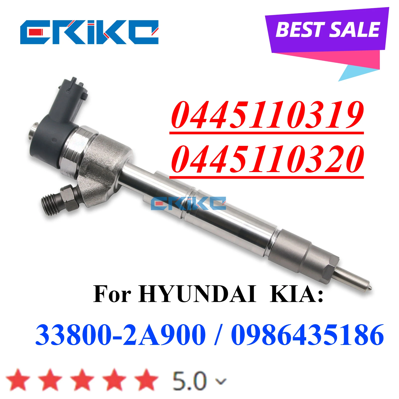 0445110319 Common Rail Injector 0445110320 Original Injector 33800-2A900 Diesel Sprayer 0 445 110 319 For HYUNDAI I20IX20I30 Kia