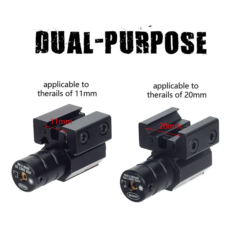 Tactical Red Laser Sight 11/20mm Guide Rail Installation Air Gun Rifle Optical Hunting Red Dot Laser Aiming Adjustable Hunting