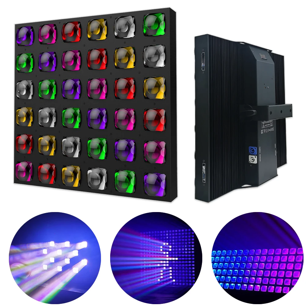 

LED RGBW 4in1 36x15W Matrix Beam Projector DJ Disco Stage Lighting Effect Dance Party Wedding Holiday Bar Club DMX RDM Lights