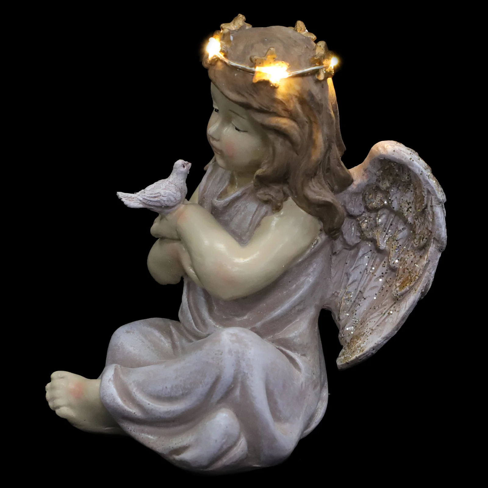

Retro Angel Figurine Resin Material Home Decoration Desktop Craft nament Lovely Adornment Girly Gifts Compact Size Lightweight