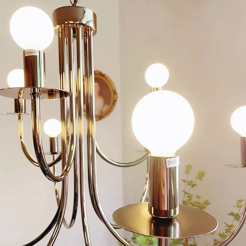 SANDYHA الرجعية الثريات الصناعية الفرنسية الشمال نمط مصمم قلادة أضواء لغرفة الطعام غرفة المعيشة غرفة نوم LED