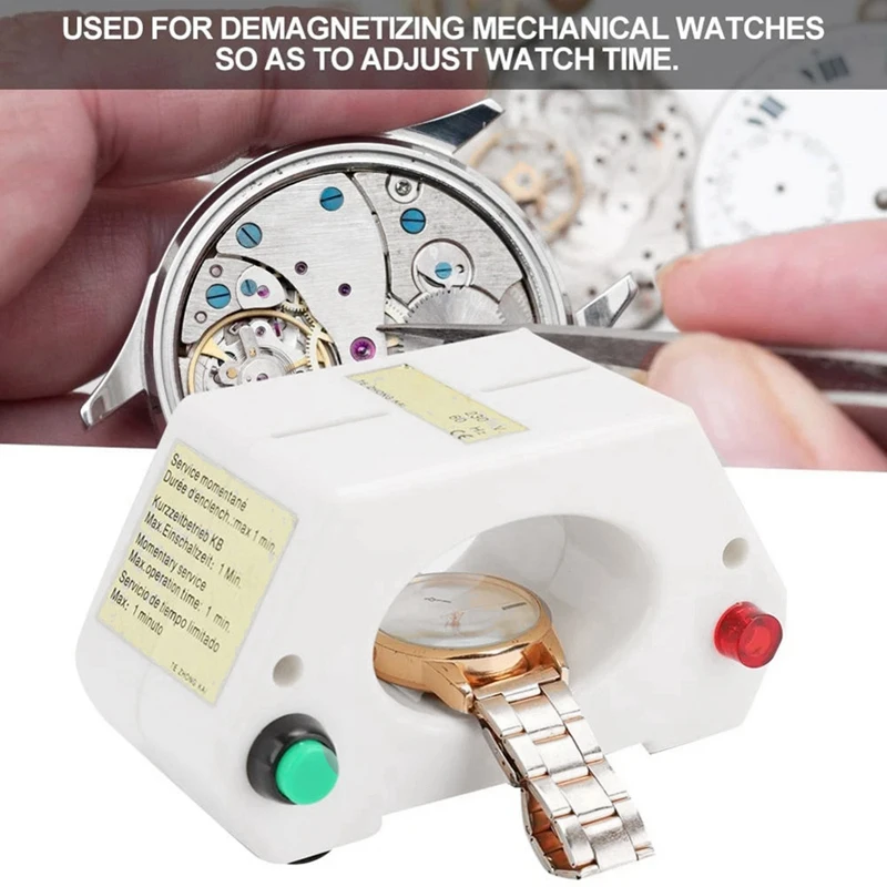Mechanical Wristwatch Demagnetizer Watch Tool Time Fast Slow Adjusting Watchmaker Maintenance Demagnetizing EU Plug
