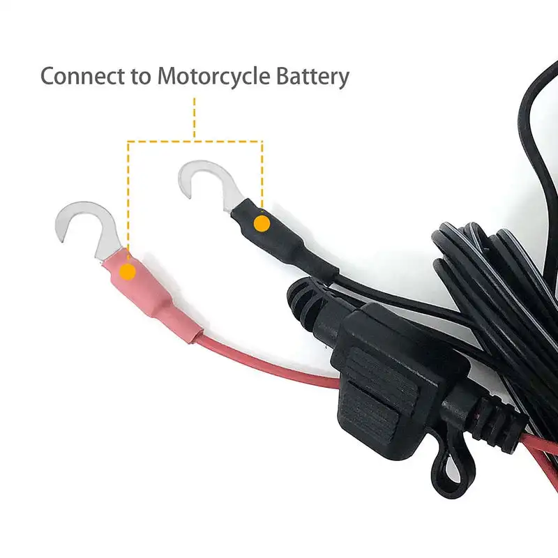 Kabel zasilający 12 V do motocykla/samochodu do elektrycznie podgrzewanych rękawic