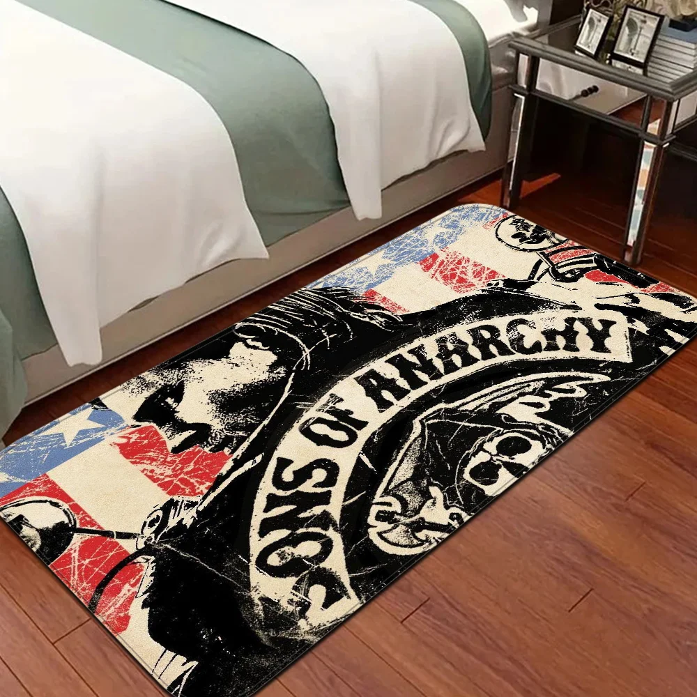 Son Of Anarchy American Crime Tv Door Mat Kids Room Bedroom Decoration Balcony Anti-Slip Doormat Living Room Doormat Area Rug