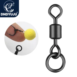 DNDYUJU 50-100pcs Matte Black Fishing Carp Swivels Fishing Chod Hair Ronnie Rig Accessories Fishing For Carp Fishing Tackle