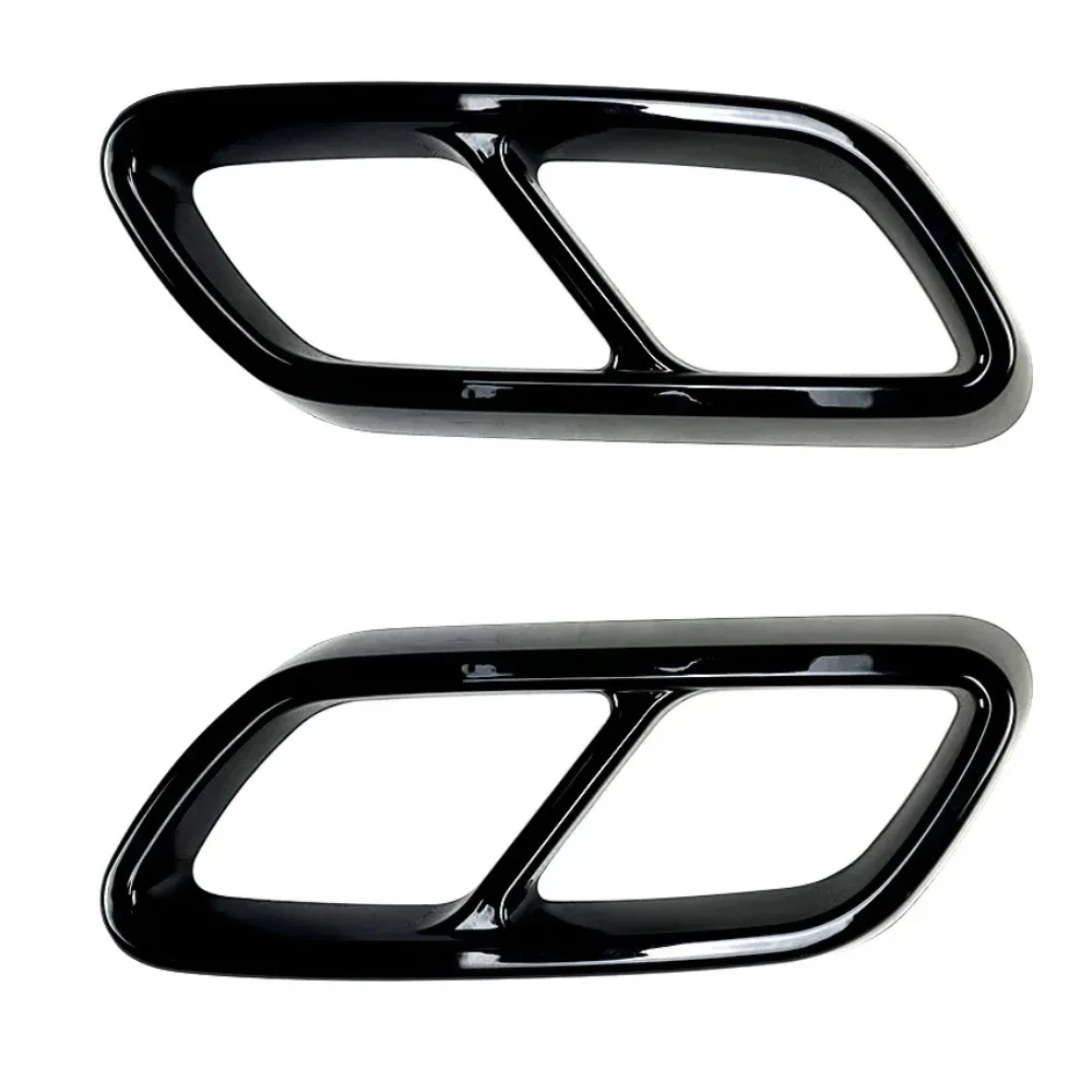 New Rear Exhaust Muffler Tail Pipe Cover Trim For Mercedes Benz C Class W206 C200 C260 C300 AMG Line 2022+ Tail Bumper Styling view 4