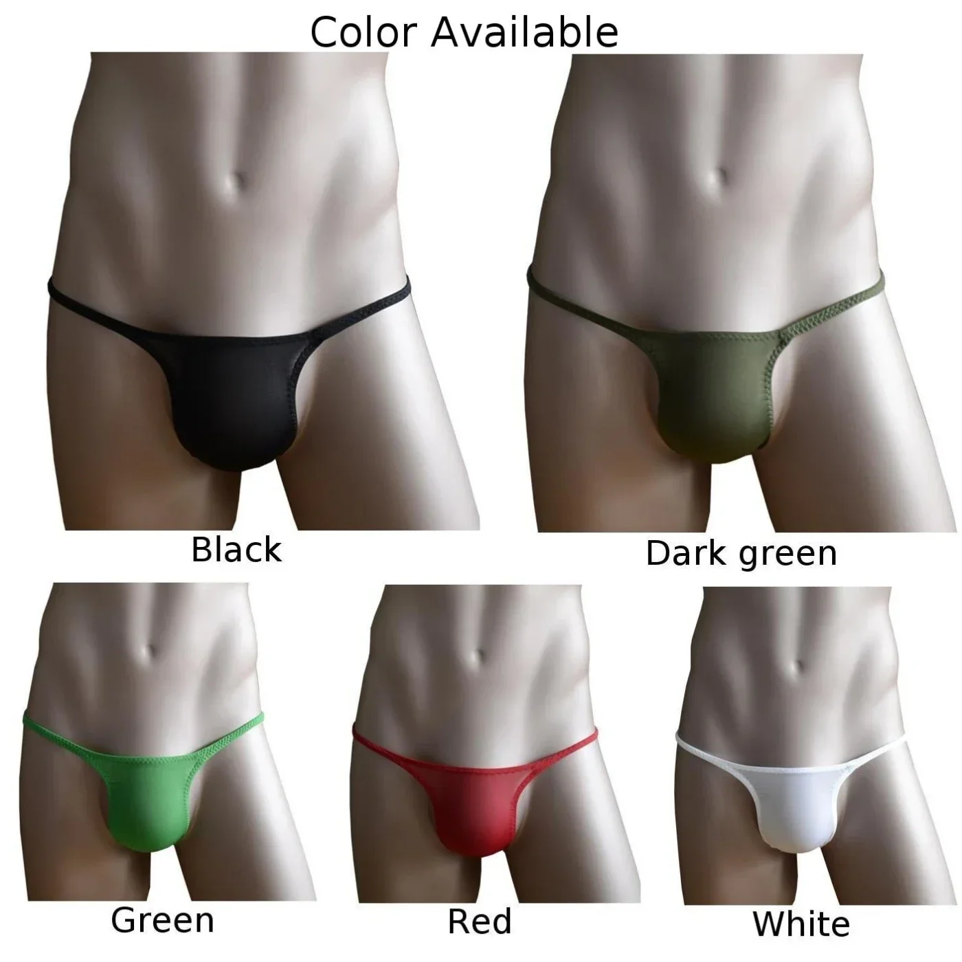 Men Sissy Lingerie Thong Underwear Elastic G-string T-back Panties Low Waist Male Lingerie Sleepwear Мужские Стринги