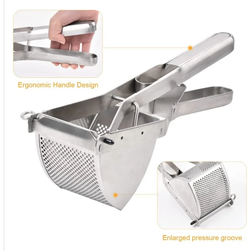 

Potato Ricer, Stainless Steel Professional Ricer for Mashed Vegetables Potato Masher for Creamy Mashed Vegetables