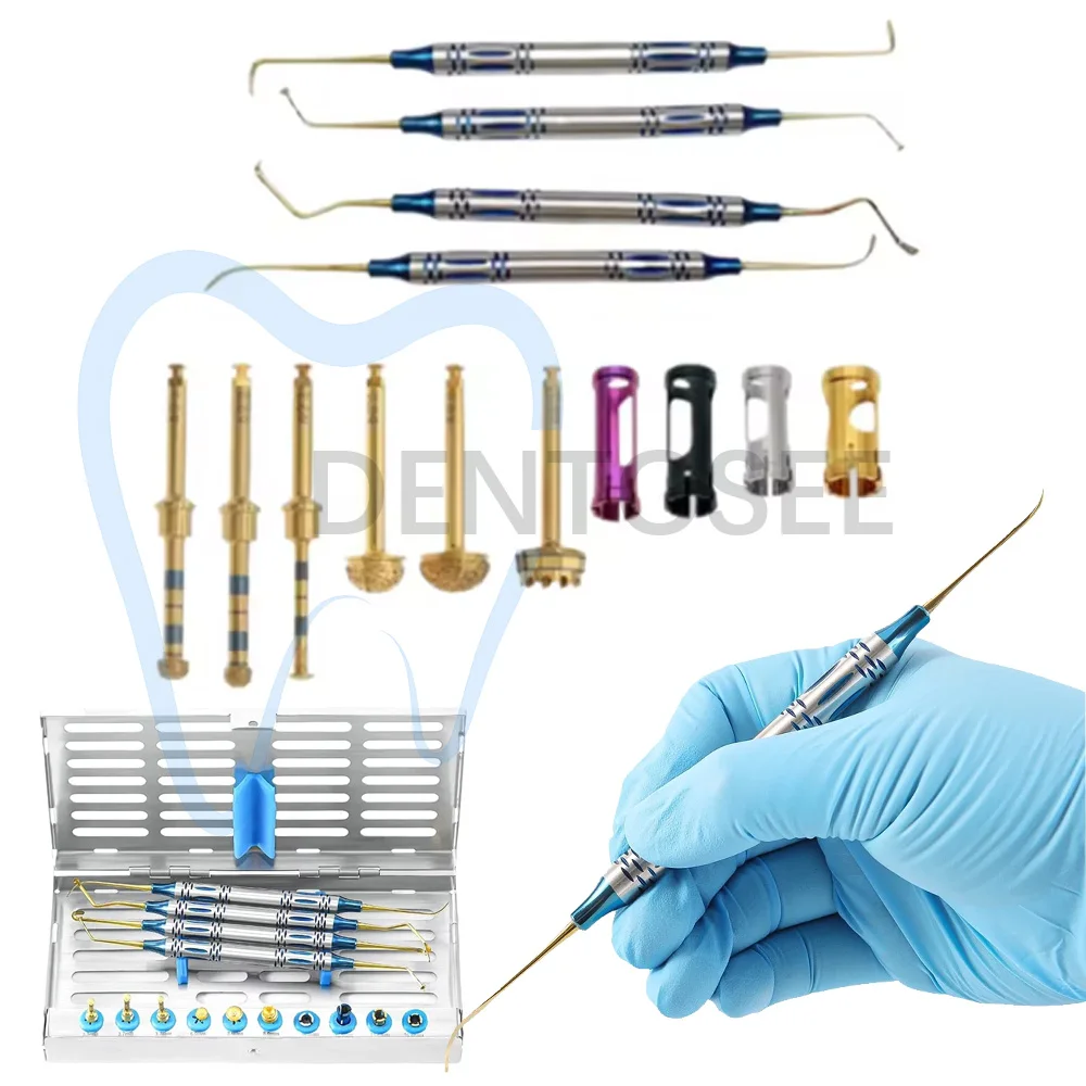 Kit cirúrgico de elevação sinusal de implante dentário com brocas e rolhas - ferramentas avançadas para elevação de levantamento sinusal