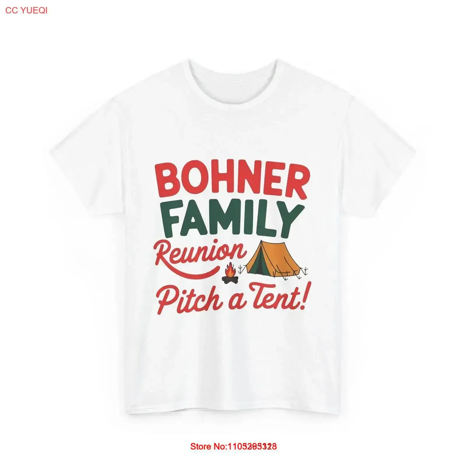 Bohner Family Reunion Pitch A Tent Camping Lovers T Shirt vintage Washed fashion Soft Stretched streetwear
