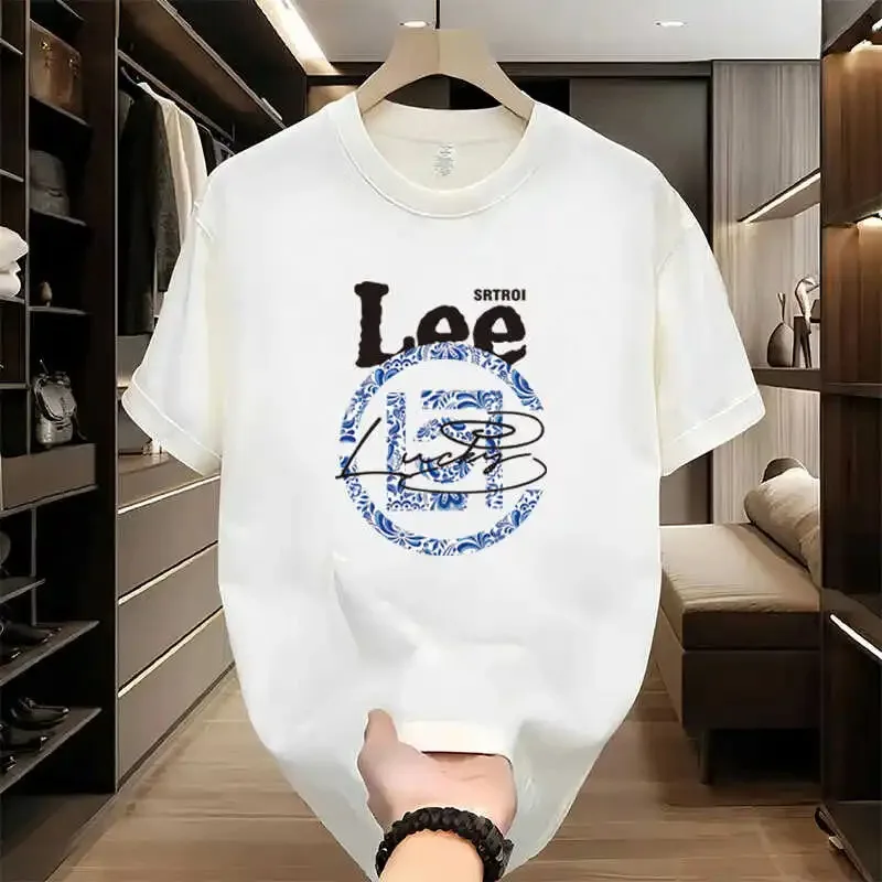 2024 Summer New Hot Selling Fashion 100% Cotton Niche Design American Women Men Short Sleeve T-shirt Loose Printing T-shirt