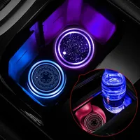 Led Car Logo Lights Coaster Accessories Colorful Luminous Water Cup Pad For MG ZS GT GS MG3 MG5 MG6 MG7 EHS EV Accessories