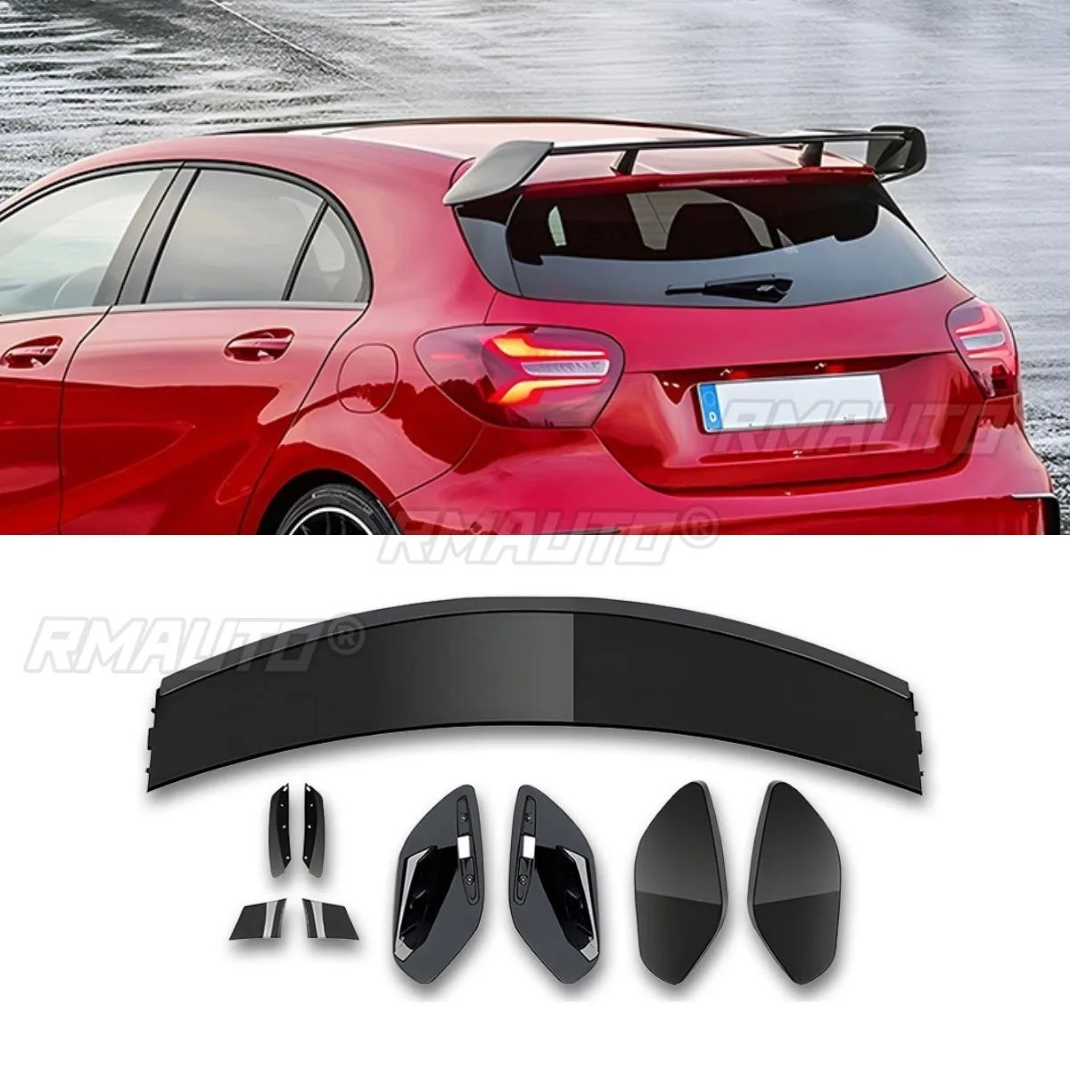 Car Rear Wing Rear Trunk Spoiler Protector For Mercedes-Benz A-Class W176 A180 A260 AMG 2013-2018 Body Kit Car Accessories