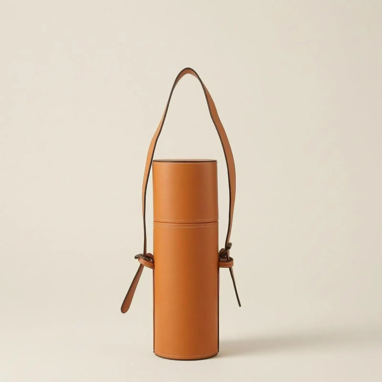 Wine Bottle Carrier Box Leather-Like Portable Wine Carrier Case Matte Finish