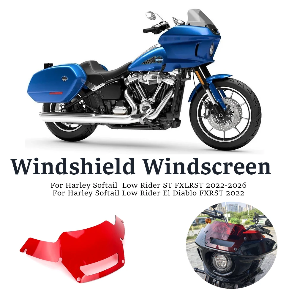 New Motorcycle Accessories For Harley Softail Low Rider ST FXLRST 2022-2026 2025 Windshield Fairing Wind Deflector Front