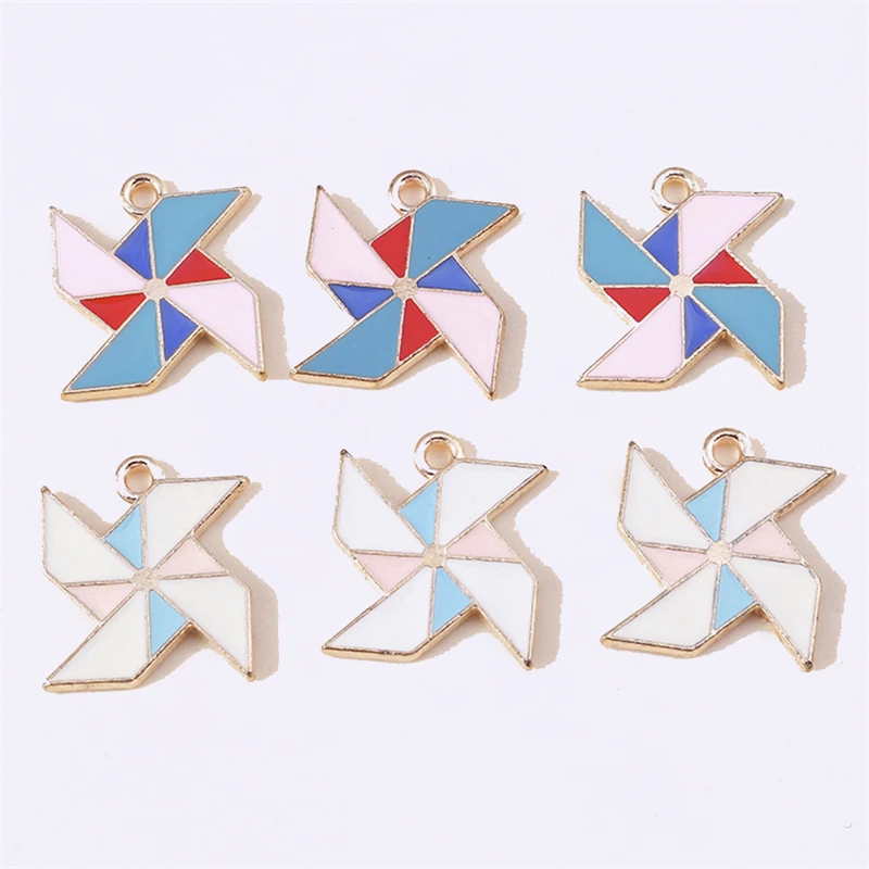 

Duarte 20Pcs/Lot Cute Enamel Windmill Charms Pendants for Jewelry Making Necklaces Earrings Bracelets Accessories DIY Craft Gift