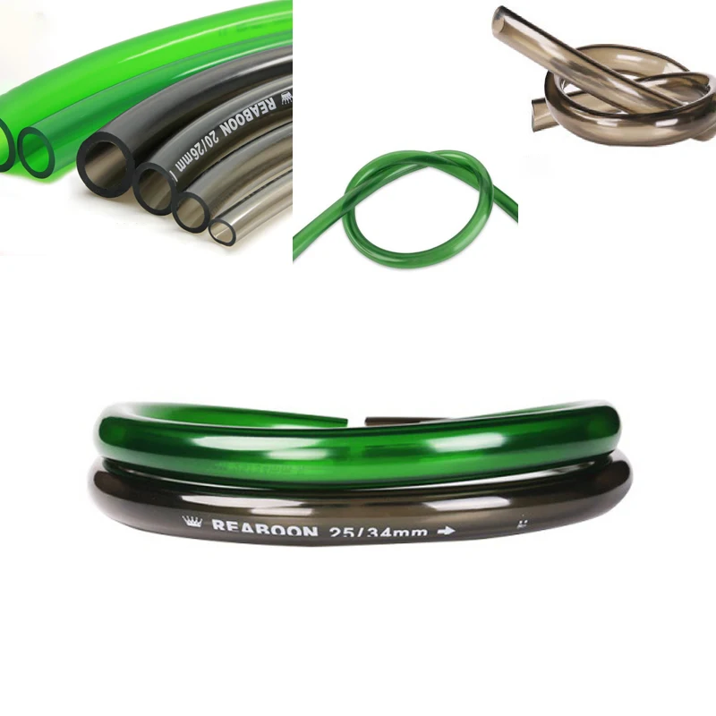 

8/12/16MM Green/Brown Pvc Hose For Aquarium Water Changes Explosion-Proof Hose For Sanitary Cleaning, Garden Watering