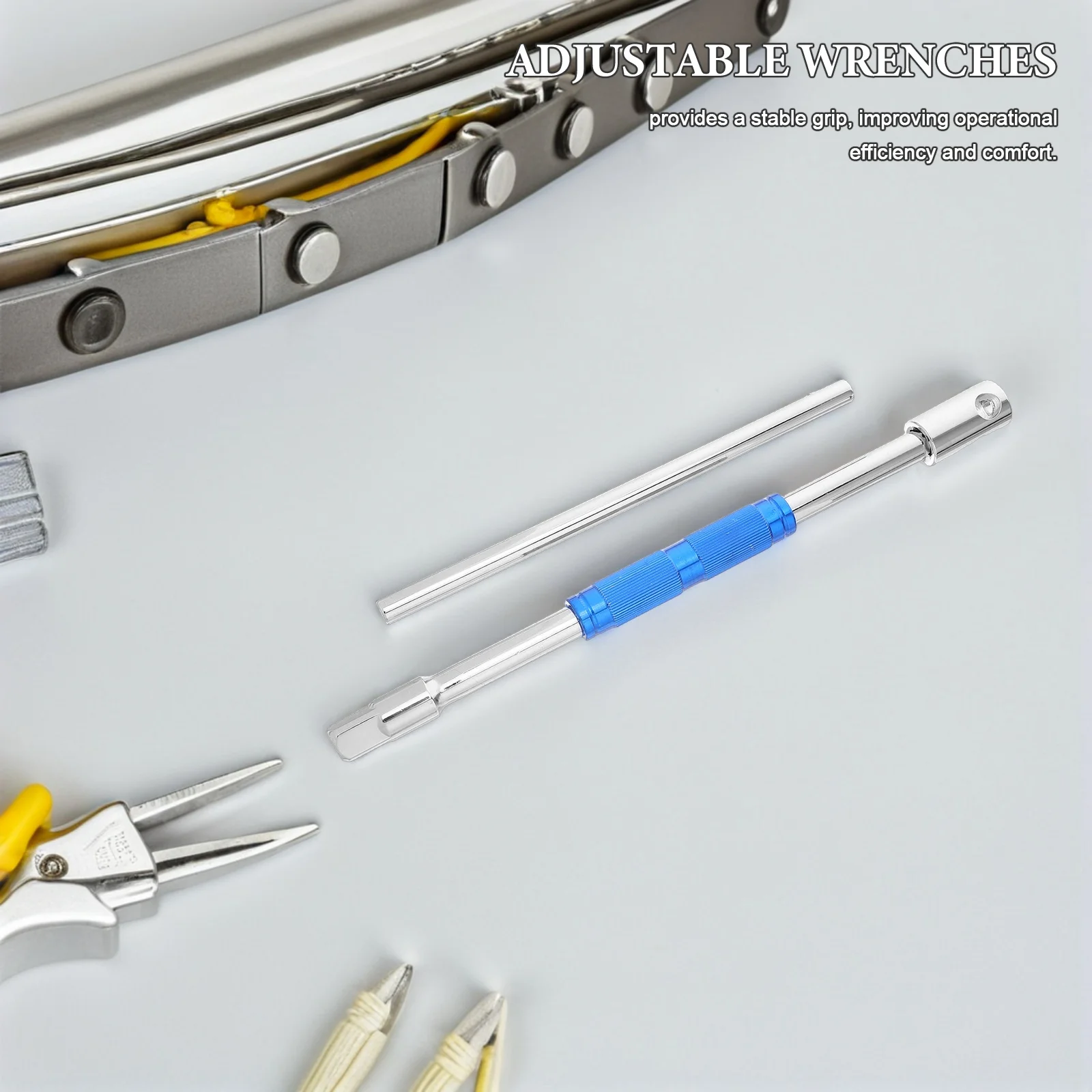 

Adjustable T-Handle Hex Key Wrench Metal Ratcheting Socket Tool For Car Motorcycle Ev Repair Tight Spaces