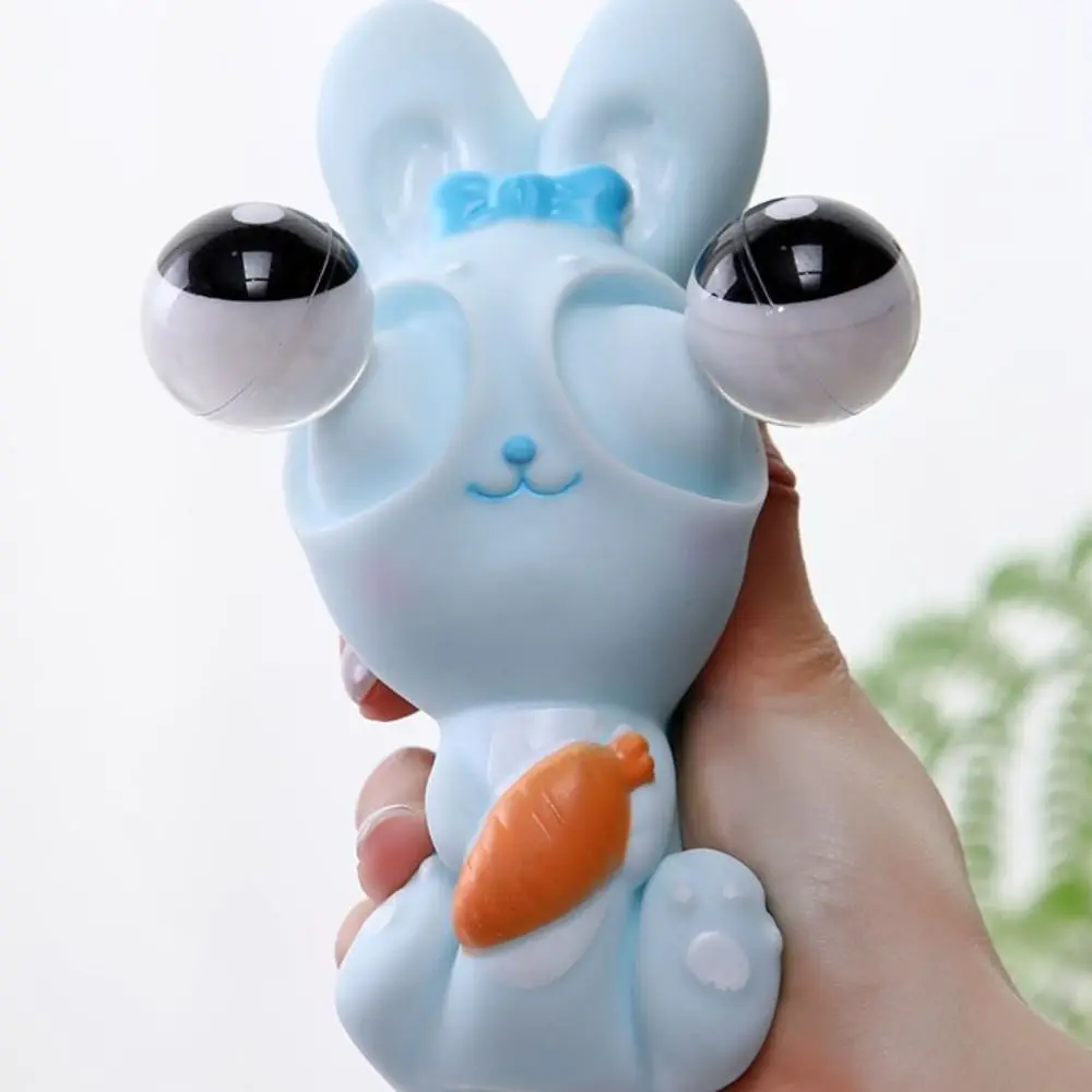 Simulation Rabbit Eyeball Burst Rabbit Cartoon Animal Popping Out Eyes Squeeze Ball Toys TPR Funny Squeeze Stretching Ball