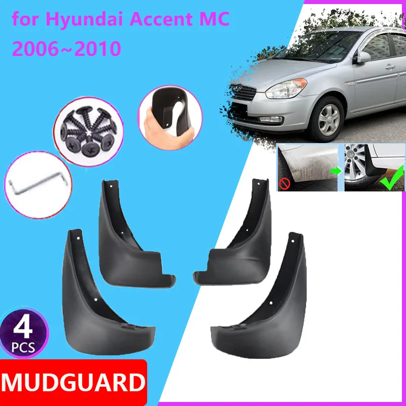 

Mudguards for Hyundai Accent Verna Dodge Attitude 2006 2007 2008 2009 2010 Mudflap Fender Mud Flaps Guard Fenders Car Accessorie