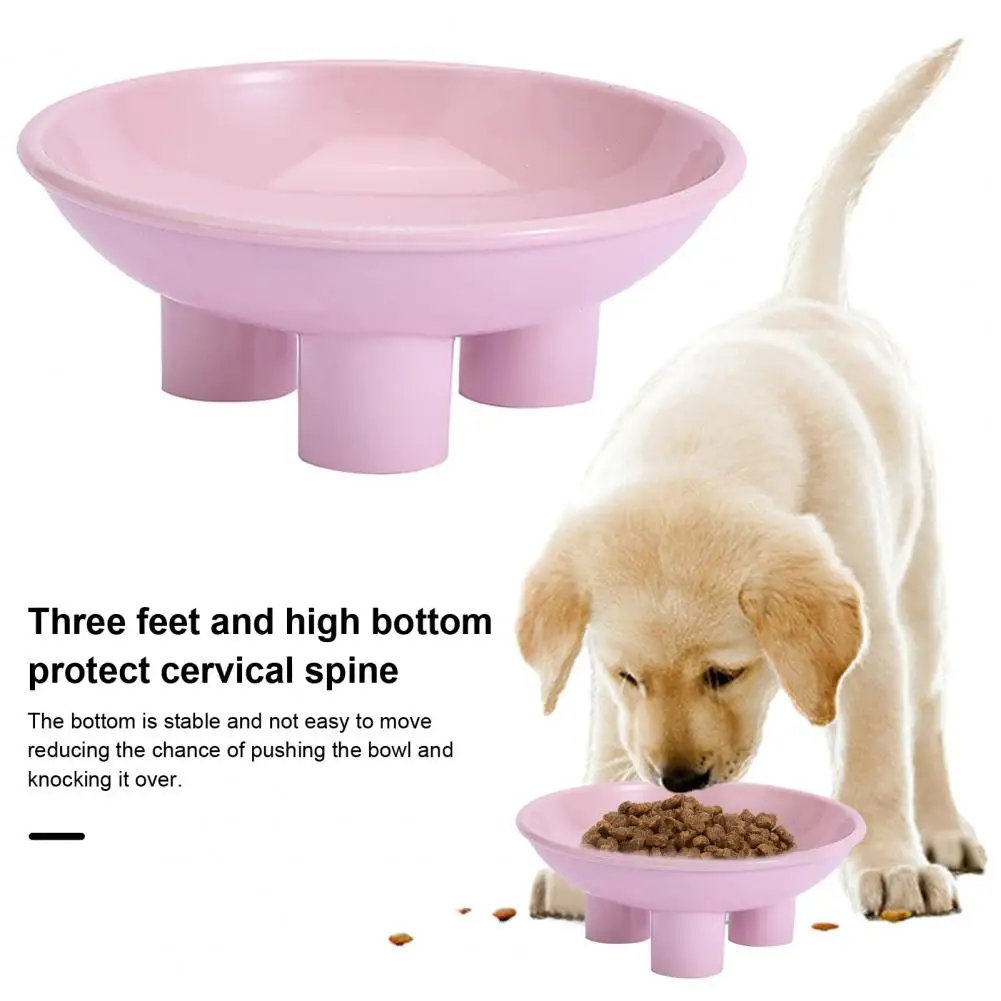 Non-slip Pet Bowl Pet Food Bowl Stable High Foot Pet Bowl Neck Protector Anti-tip Design for Cat Dog Feeding Durable for Pet