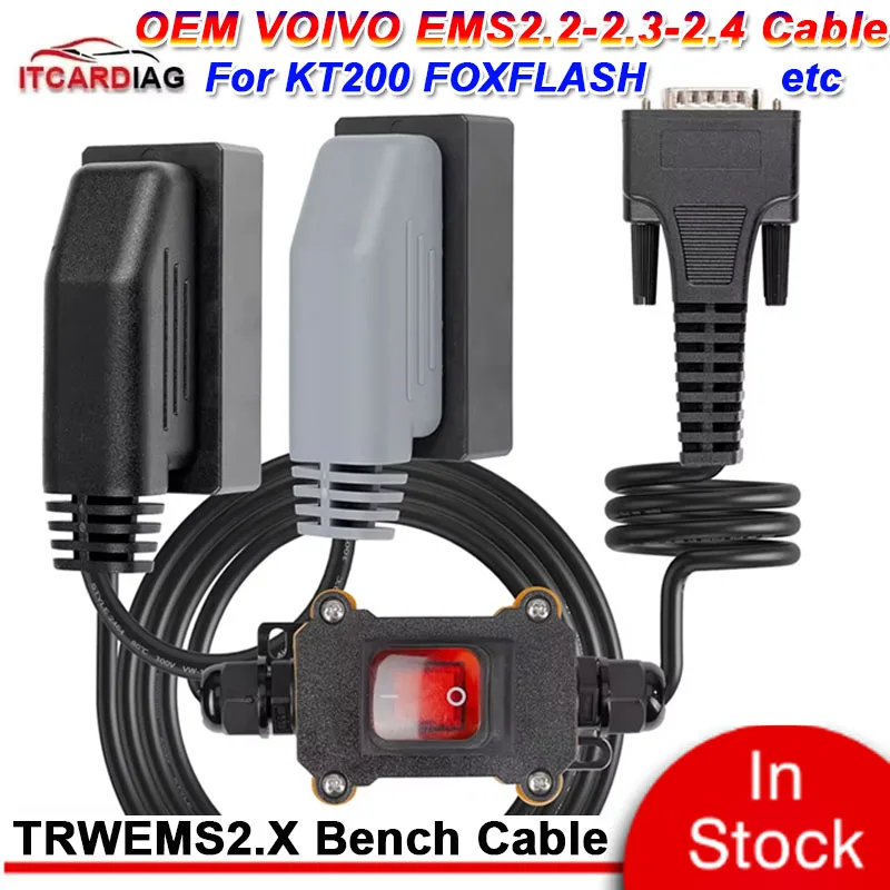 

OEM TRW EMS2.X Bench Cable for KT200 II KT200 FOXFLASH for Volvo for RenaultSupport TRW EMS 2.2 / EMS 2.3 / EMS 2.4 Before 2021