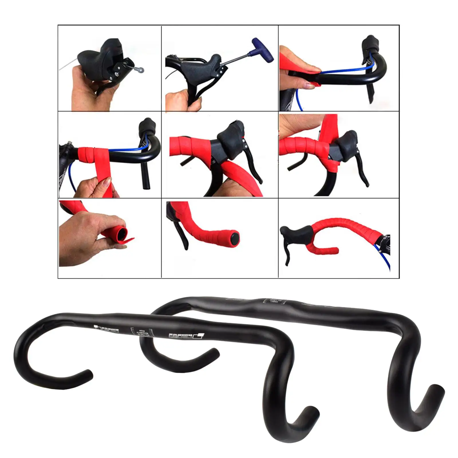 Road Bike Handlebar Ultralight Drop Bar Bicycle Handle Racing Bicycle Bent Handlebar 31.8 420mm Bike Parts Accessories