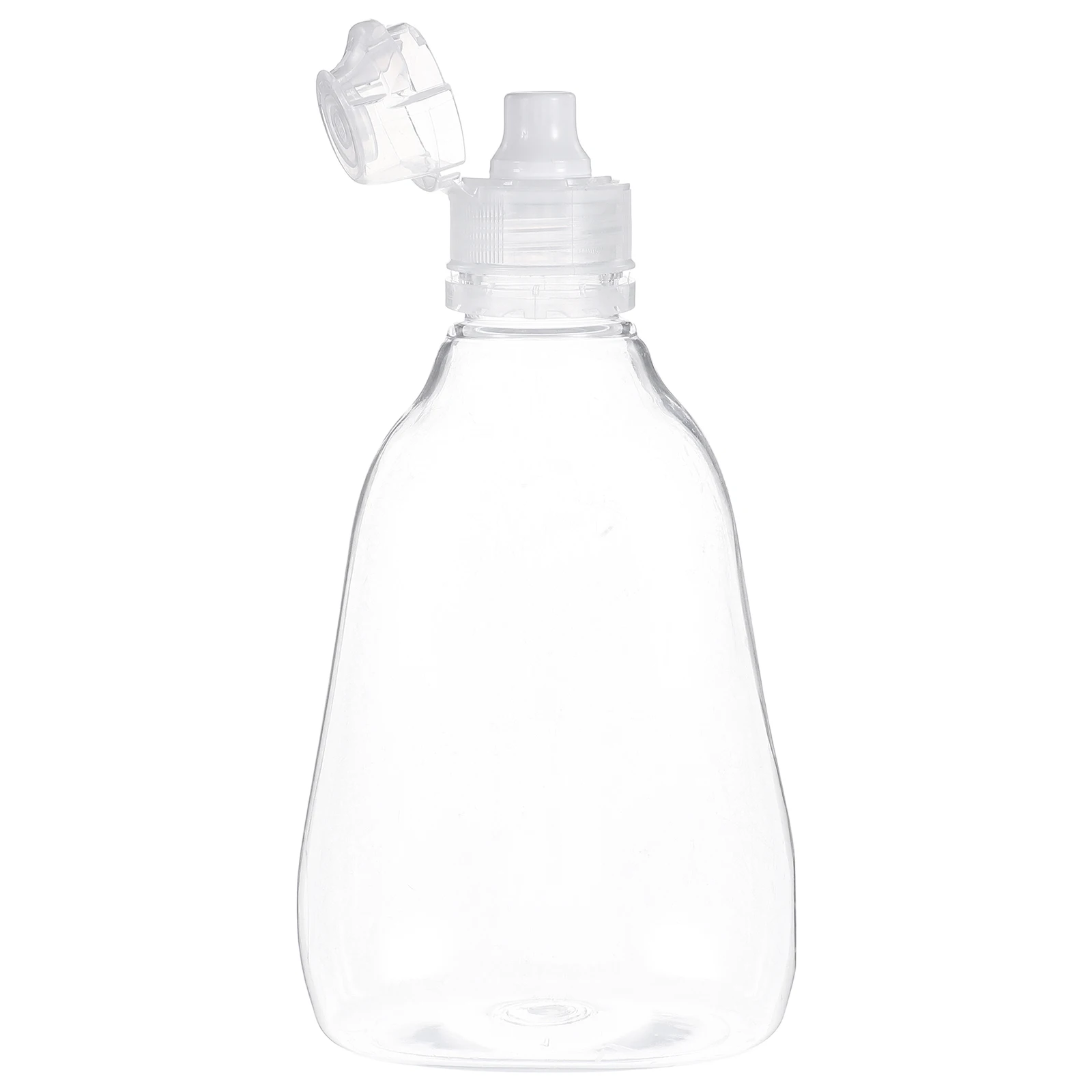 

500g Honey Bottle Clear Plastic Squeeze Portable Flip Cap Design Sauce Dispensing Home Travel Picnic