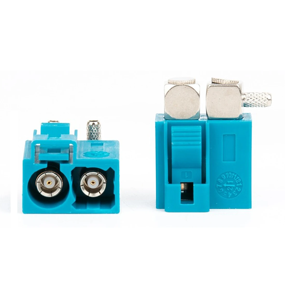 1pc Fakra Z Female Jack Connector Waterproof Water Blue Color Right Angle Crimp for RG316 RG174 Cable For GPS Wholesale