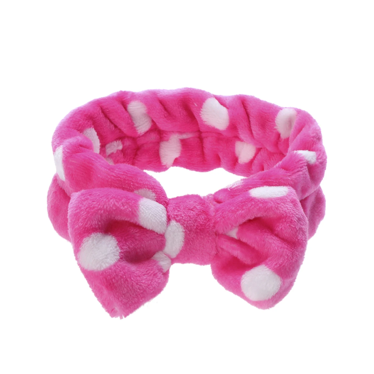 

2Pcs Facial Headbands for Washing Face Dot Patterns Makeup Hair Band Spa Accessory Material Women Blue Rosy Colors